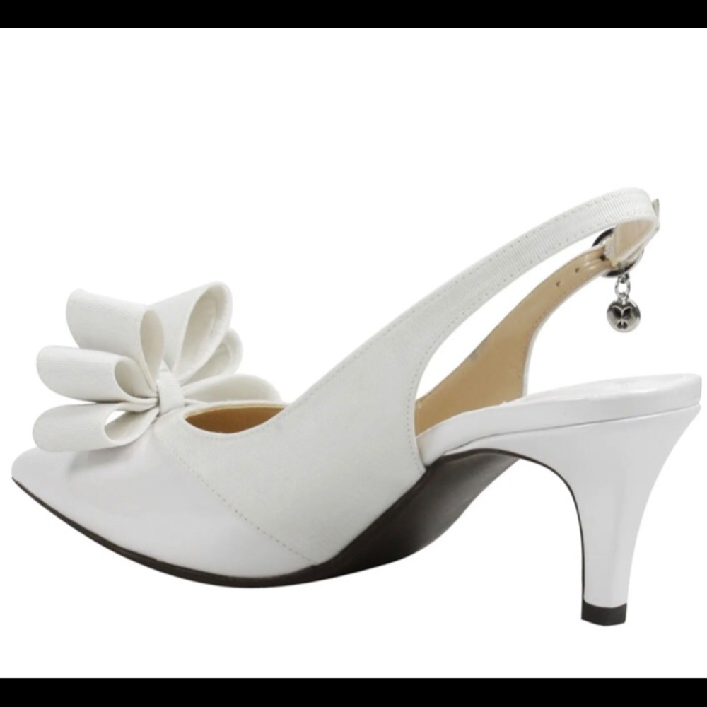J. Renee Gabino WEDDING white kitten heels with bow ♥️ 👠 NEW WITHOUT BOX! - Picture 4 of 9